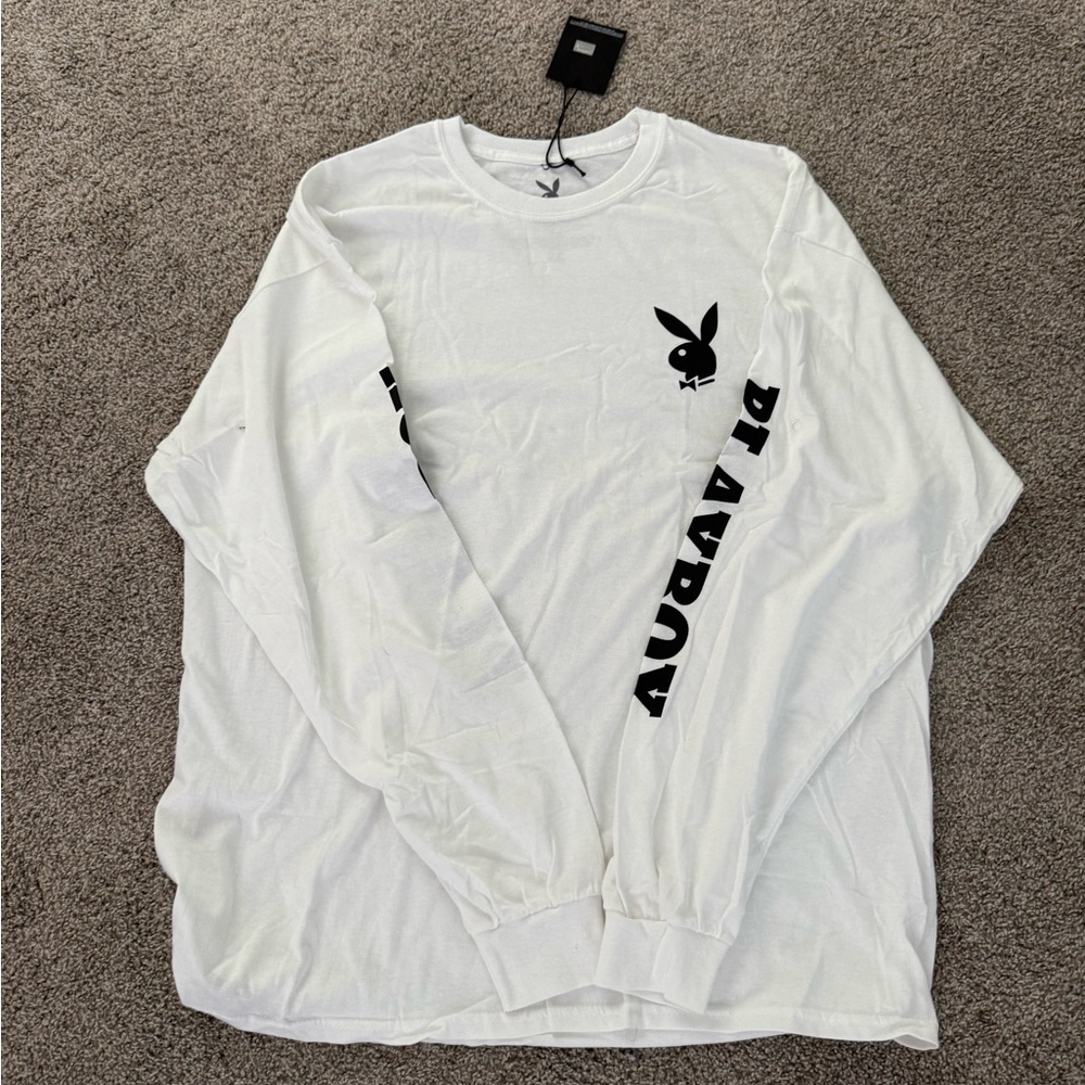 Playboy White Long Sleeve Shirt